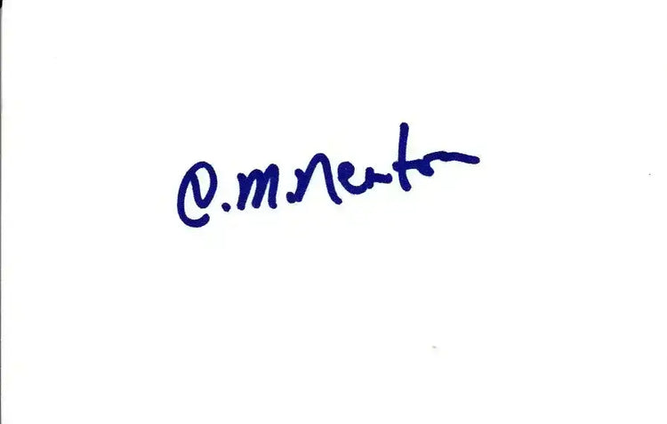 C.M. Newton signed index card Alabama Kentucky - AutographsForSale.com