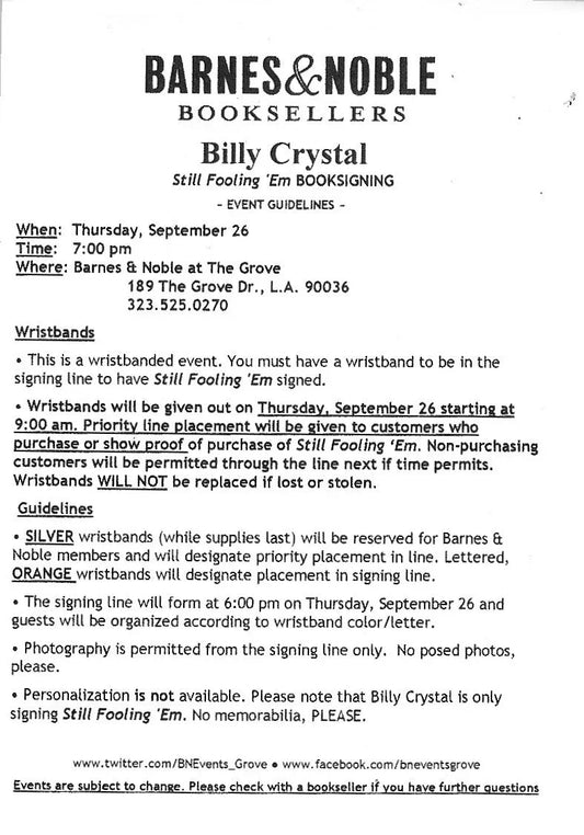 Billy Crystal autographed Still Foolin Em 1st edition book - AutographsForSale.com