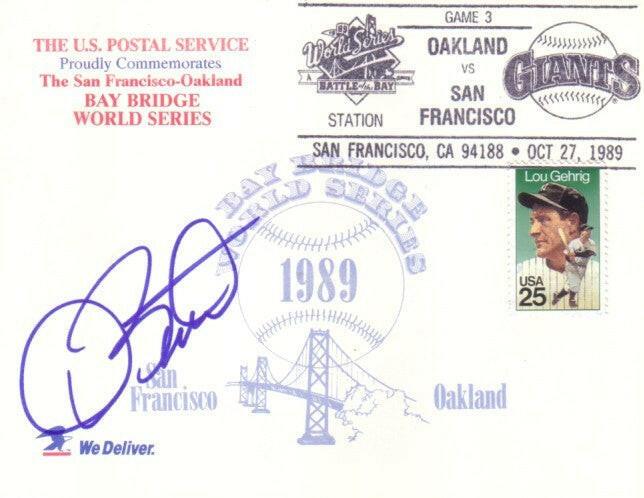 Dave Stewart signed Oakland A’s 1989 World Series postcard - AutographsForSale.com