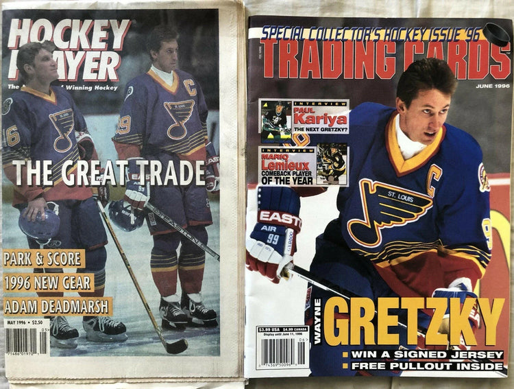2 Wayne Gretzky St Louis Blues 1996 Trading cards magazine hockey Player Newspaper - AutographsForSale.com