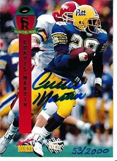 Curtis Martin certified signed Pitt Panthers 1995 Signature Rookies card - AutographsForSale.com