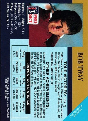 Bob Tway autographed 1990 Pro Set golf promo or prototype card - AutographsForSale.com
