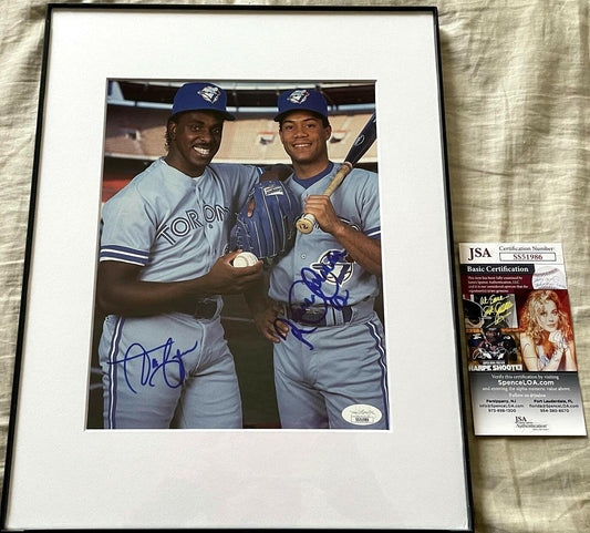 Roberto Alomar & Juan Guzman signed Blue Jays Beckett Baseball photo framed JSA - AutographsForSale.com