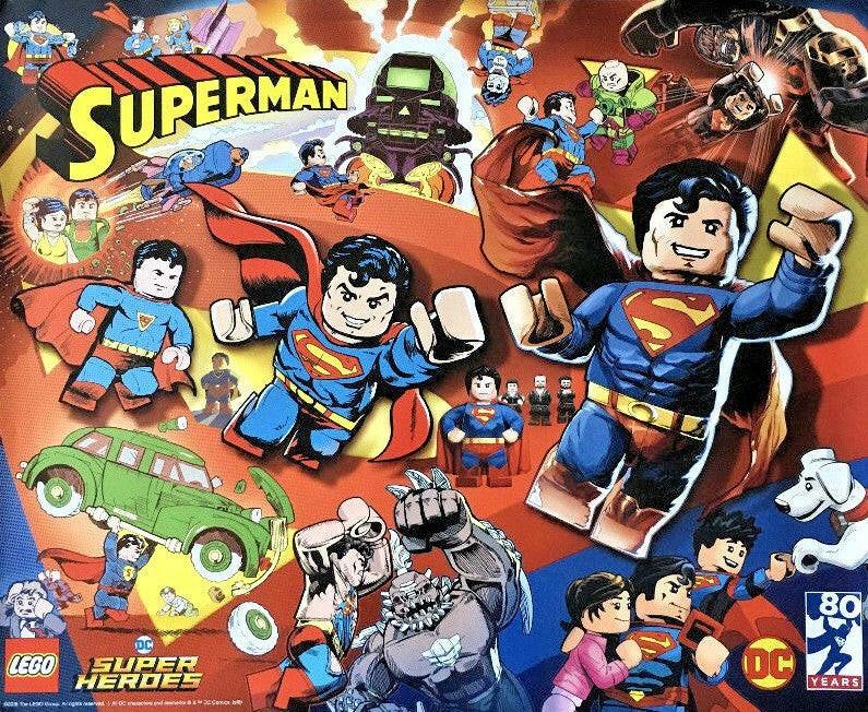 LEGO Superman DC Super Heroes 2018 SDCC 16x20 poster - AutographsForSale.com