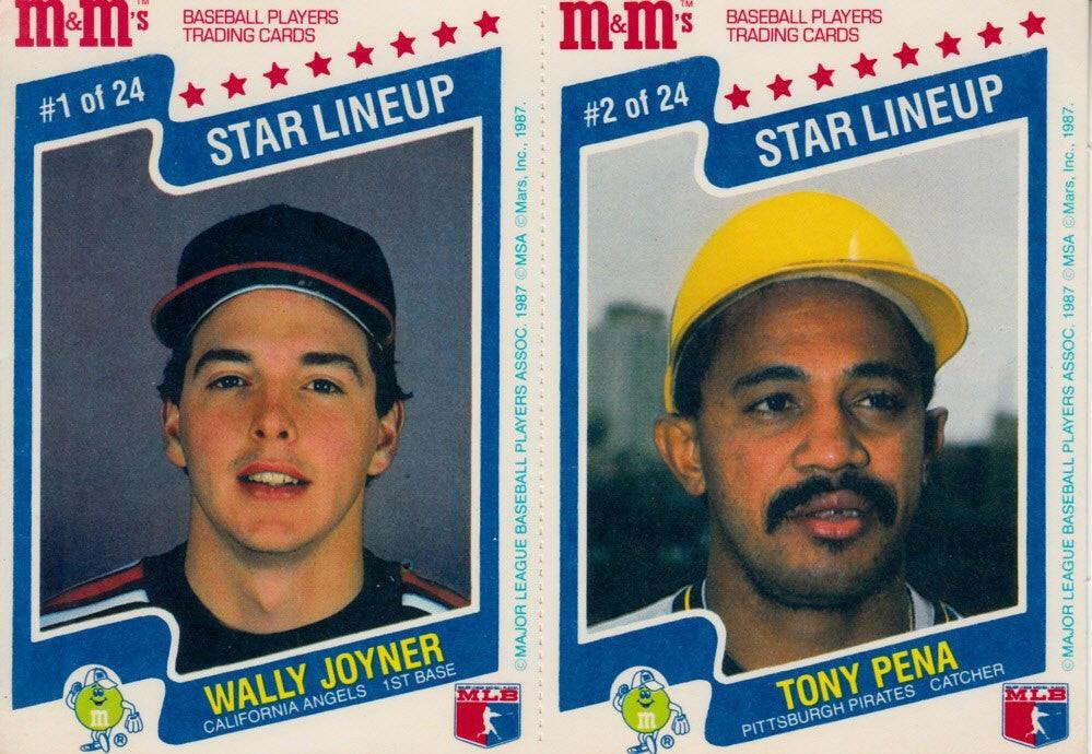 Wally Joyner & Tony Pena 1987 M Ms Star Lineup card Panel - AutographsForSale.com