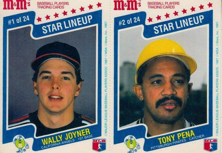 Wally Joyner & Tony Pena 1987 M Ms Star Lineup card Panel - AutographsForSale.com
