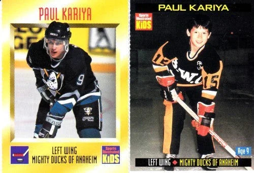 Paul Kariya Anaheim Ducks 1995 & 2000 SI for Kids cards - AutographsForSale.com