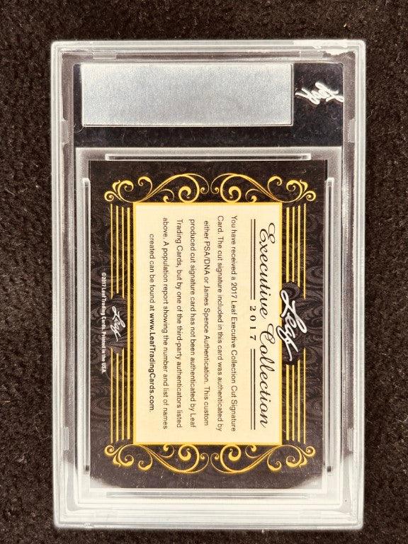 Hugh Hefner 2017 Leaf Masterpiece Cut Signature certified signed card 1/1 JSA Playboy - AutographsForSale.com