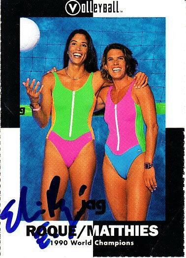 Elaine Roque signed 1991 Volleyball magazine Trading card - AutographsForSale.com