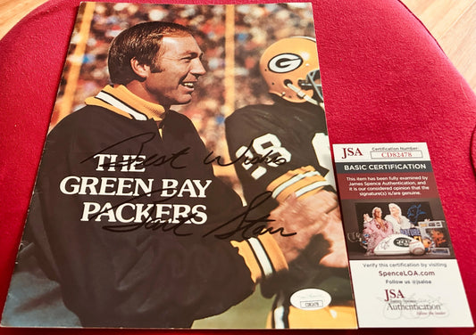 Bart Starr signed 1978 1979 Packers magazine with Best Wishes JSA - AutographsForSale.com