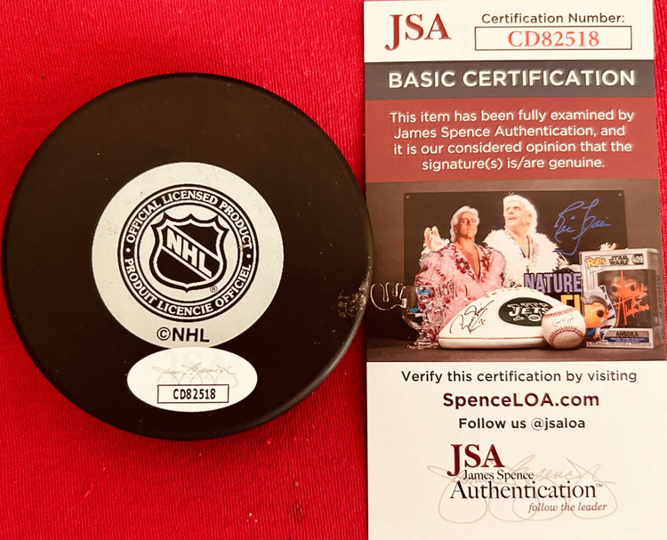 Chris Pronger autographed Philadelphia Flyers puck JSA - AutographsForSale.com