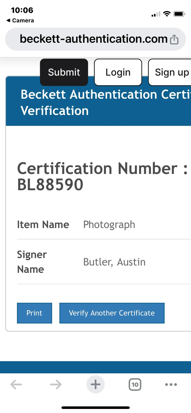 Austin Butler autographed Dune Part 2 8x10 movie photo BAS - AutographsForSale.com