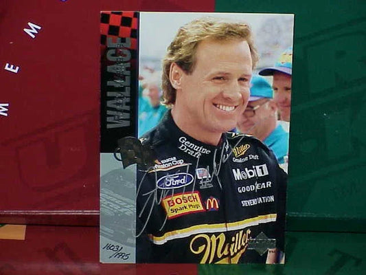 Rusty Wallace autographed NASCAR 5x7 jumbo photo card UDA - AutographsForSale.com