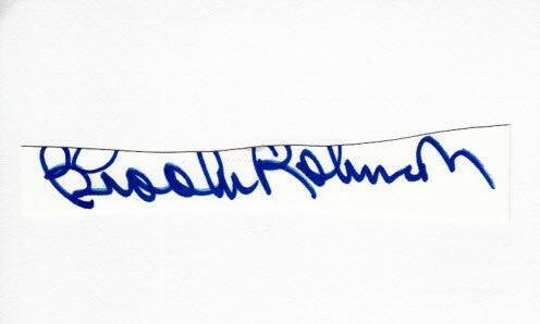 Brooks Robinson autograph cut signature affixed to 3x5 index card - AutographsForSale.com