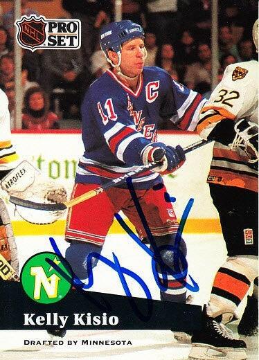 Kelly Kisio autographed NY Rangers 1991-92 Pro Set card - AutographsForSale.com