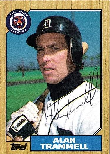 Alan Trammell autographed Detroit Tigers 1987 Topps card - AutographsForSale.com