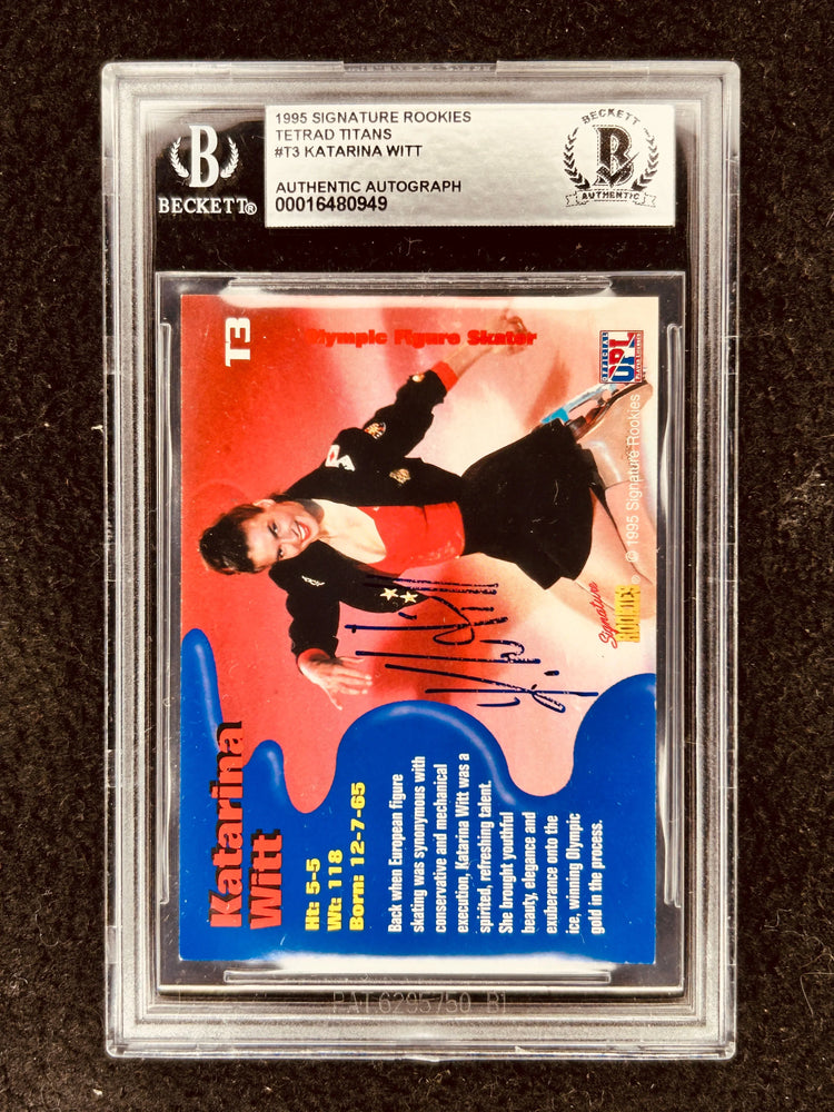 Katarina Witt certified signed 1995 Signature Rookies ice skating card BAS - AutographsForSale.com