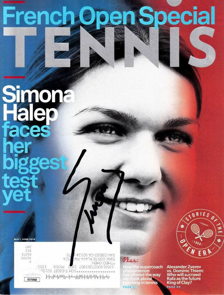 Simona Halep autographed 2018 Tennis magazine cover JSA - AutographsForSale.com