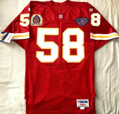 Derrick Thomas 1994 KC Chiefs Wilson red game model jersey - AutographsForSale.com