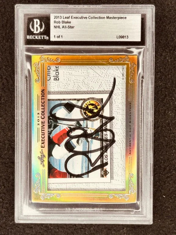 Rob Blake 2013 Leaf Masterpiece Cut Signature certified signed card 1/1 JSA Avalanche LA Kings - AutographsForSale.com