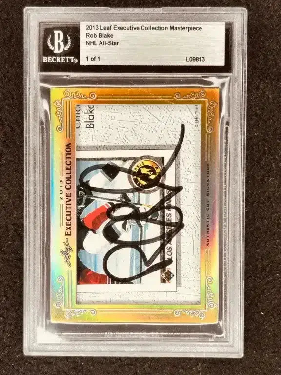 Rob Blake 2013 Leaf Masterpiece Cut Signature certified signed card 1/1 JSA Avalanche LA Kings - AutographsForSale.com