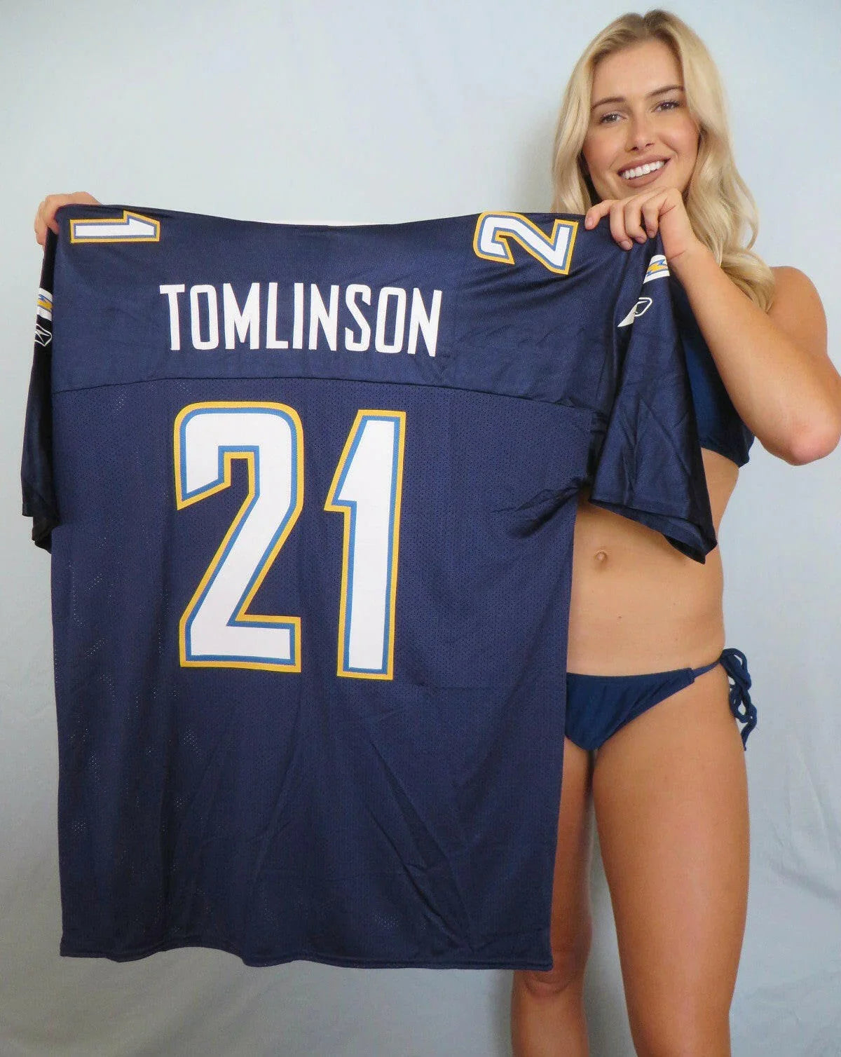 LaDainian Tomlinson SD Chargers 2007 Reebok blue jersey - AutographsForSale.com