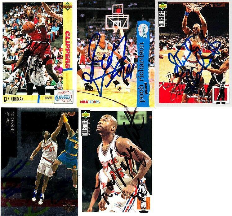 13 Los Angeles Clippers autographed 1990s cards Mark Aguirre Mark Jackson Ken Norman Loy Vaught - AutographsForSale.com