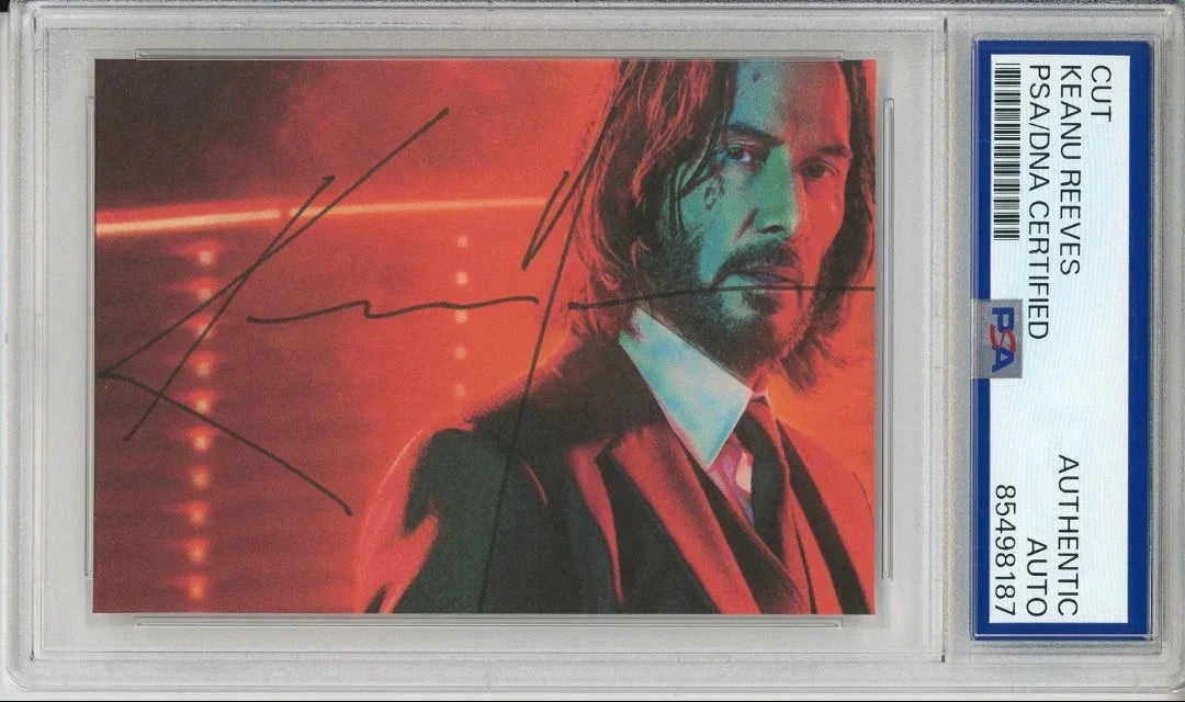 Keanu Reeves signed John Wick movie photo cut signature PSA/DNA - AutographsForSale.com