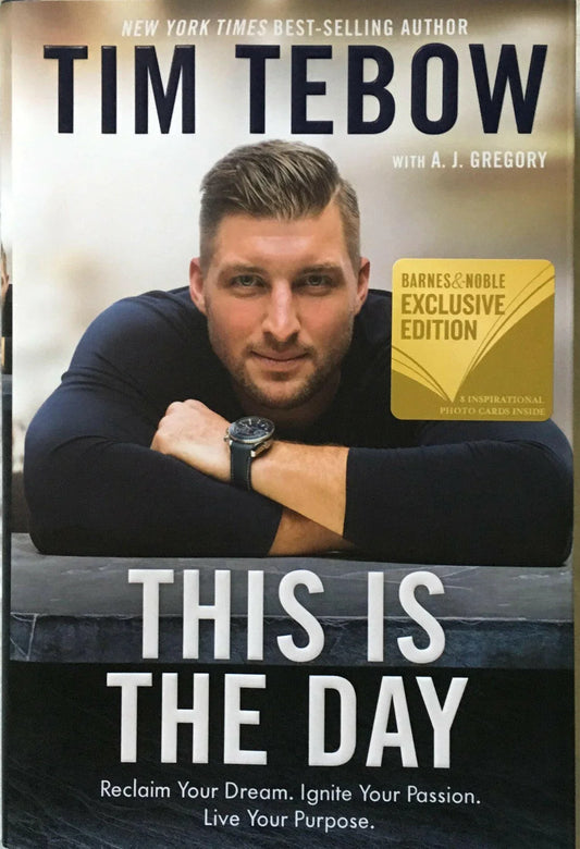 Tim Tebow This Is The Day hardcover first edition book - AutographsForSale.com