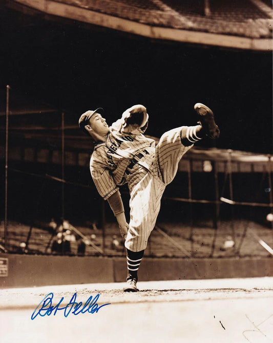 Bob Feller signed Cleveland Indians 8x10 photo - AutographsForSale.com