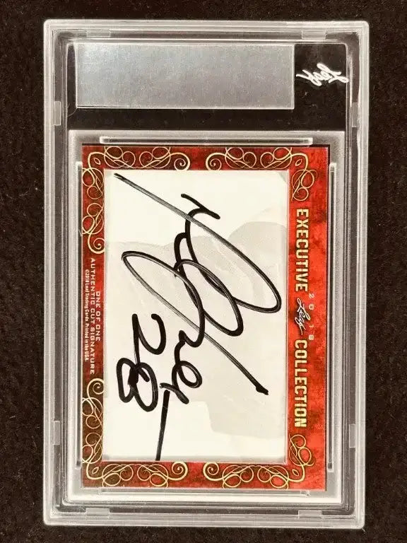 Walter Payton & Marshall Faulk 2018 Leaf Masterpiece Cut Signature certified signed card 1/1 JSA - AutographsForSale.com