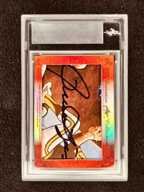 Dennis Eckersley & Rollie Fingers 2017 Leaf Masterpiece Cut Signature certified signed card 1/1 JSA Oakland A’s - AutographsForSale.com