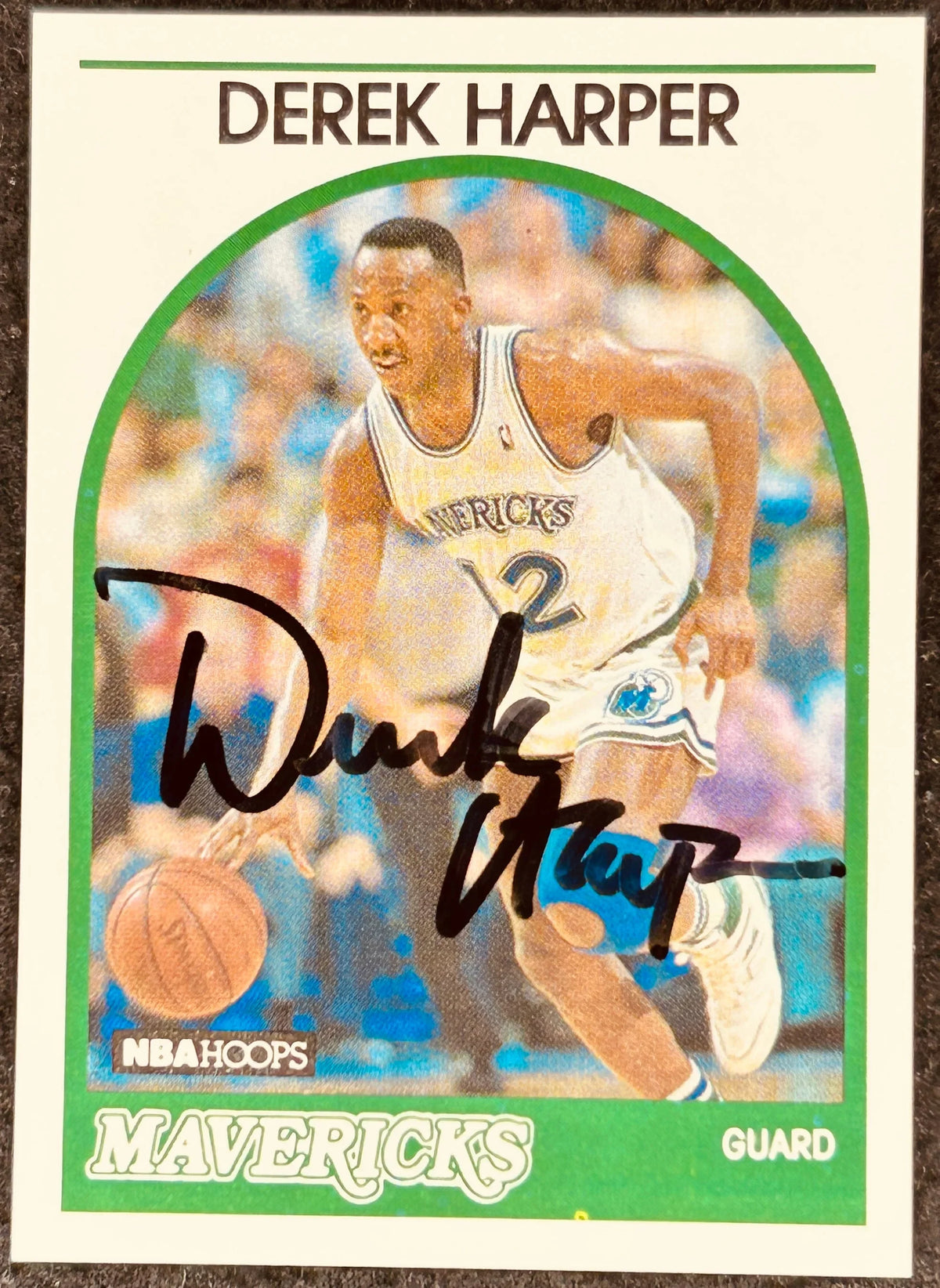 Derek Harper signed Dallas Mavericks 1989-90 NBA Hoops card - AutographsForSale.com