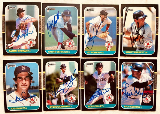 8 signed 1987 Donruss Red Sox cards Marty Barrett Rich Gedman - AutographsForSale.com
