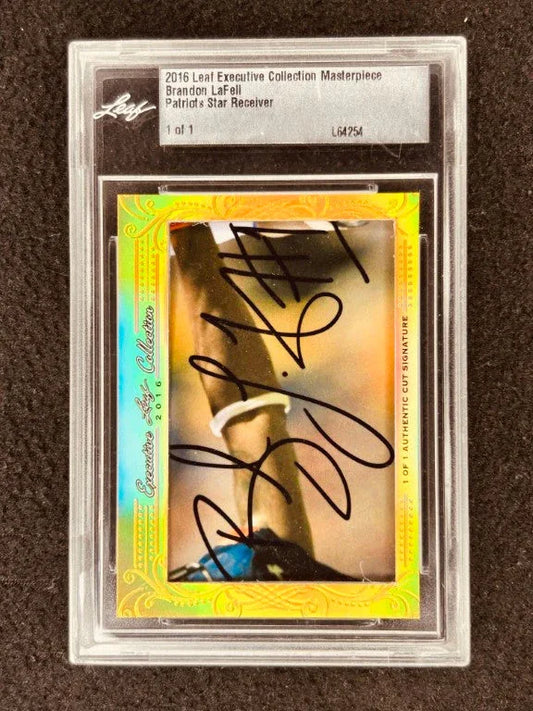 Brandon Lafell 2016 Leaf Masterpiece Cut Signature certified autograph card 1/1 JSA LSU - AutographsForSale.com