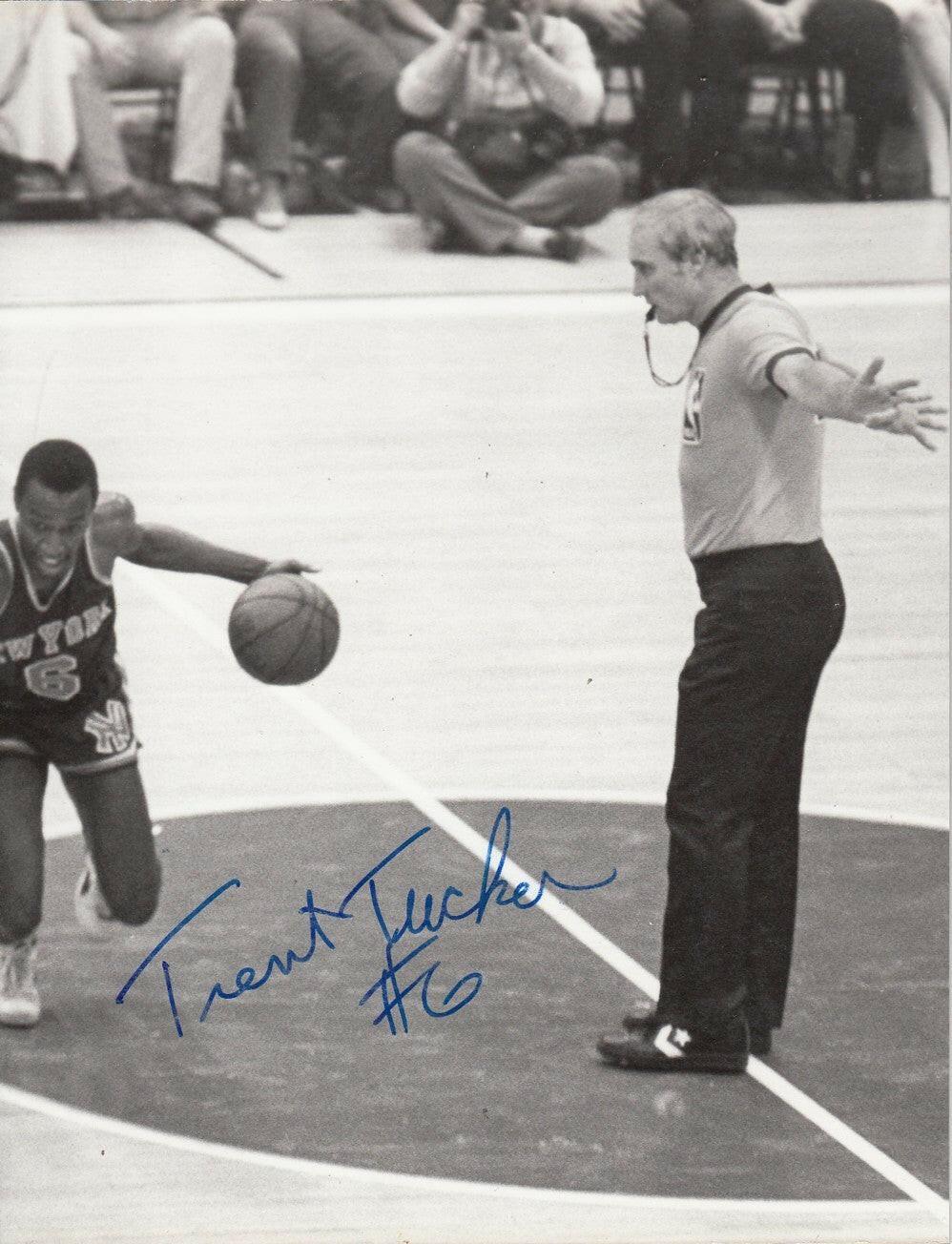 Trent Tucker autographed NY Knicks 8x10 black & white photo - AutographsForSale.com