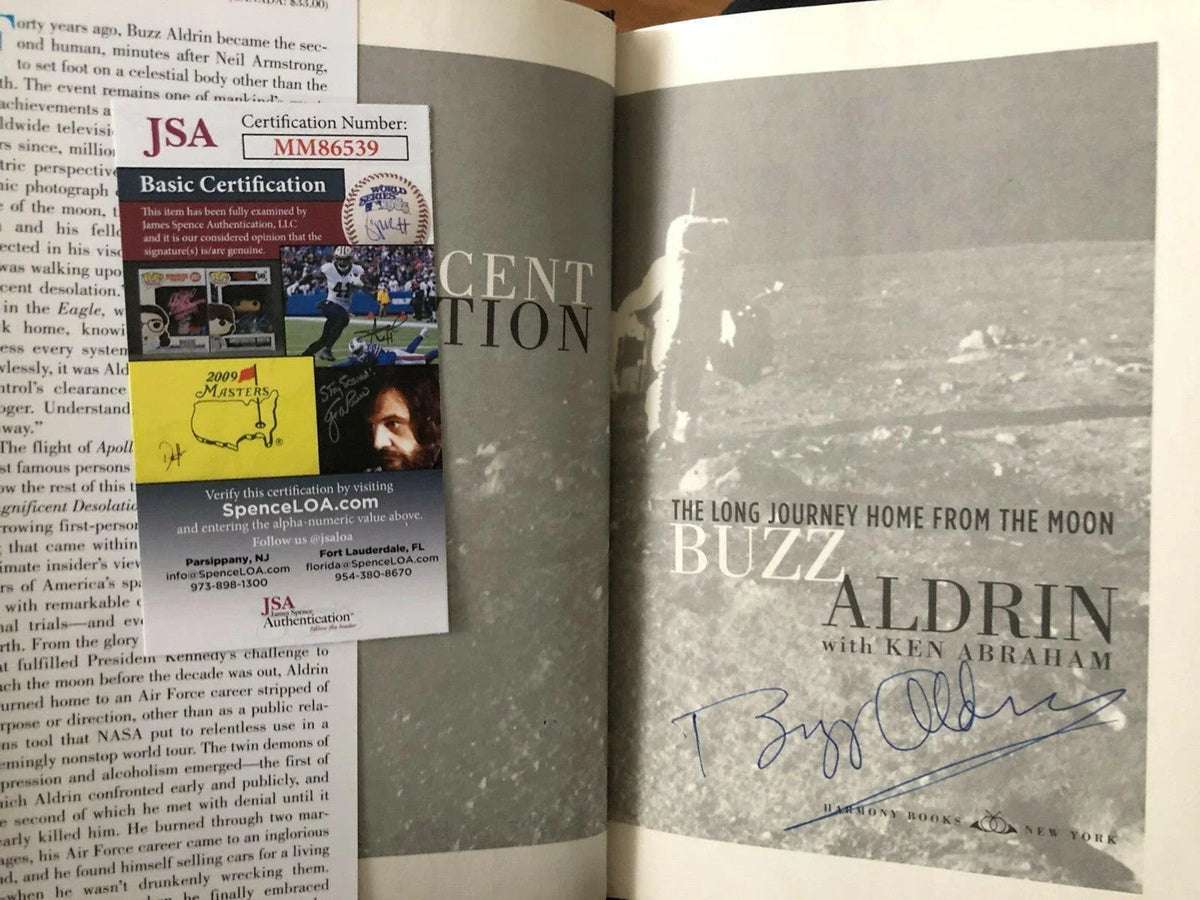 Buzz Aldrin signed Apollo 11 Magnificent Desolation book JSA - AutographsForSale.com