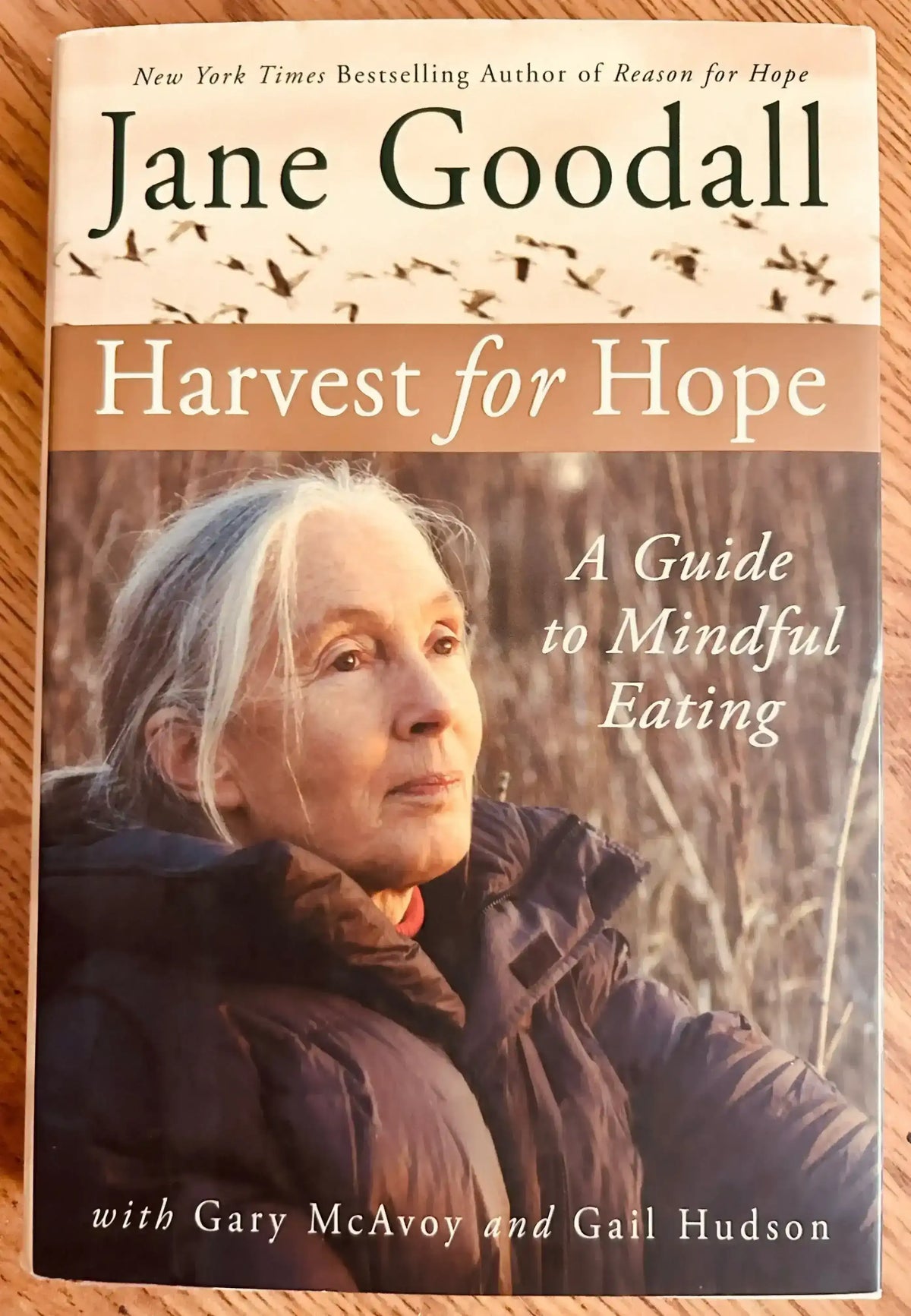 Jane Goodall autographed Harvest for Hope hardcover book JSA