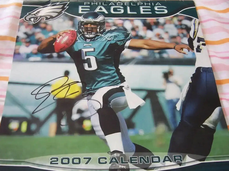 Donovan McNabb signed Philadelphia Eagles 2007 calendar cover - AutographsForSale.com