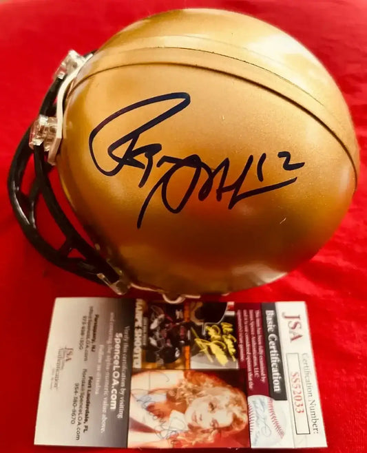 Roger Staubach autographed Navy Midshipmen mini helmet JSA - AutographsForSale.com