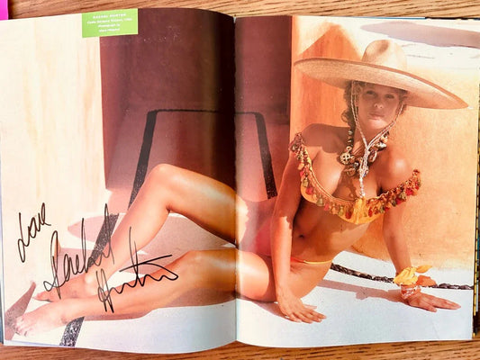 2 Rachel Hunter autographed SI Swimsuit 2 page photo spreads inscribed Love - AutographsForSale.com