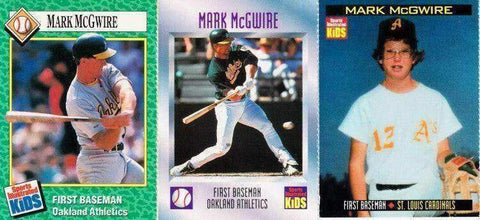 Mark McGwire Oakland A’s 1990 & 2000 SI for Kids cards - AutographsForSale.com