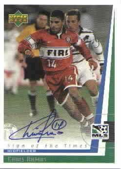 Chris Armas certified signed 1999 Upper Deck MLS Chicago Fire card - AutographsForSale.com