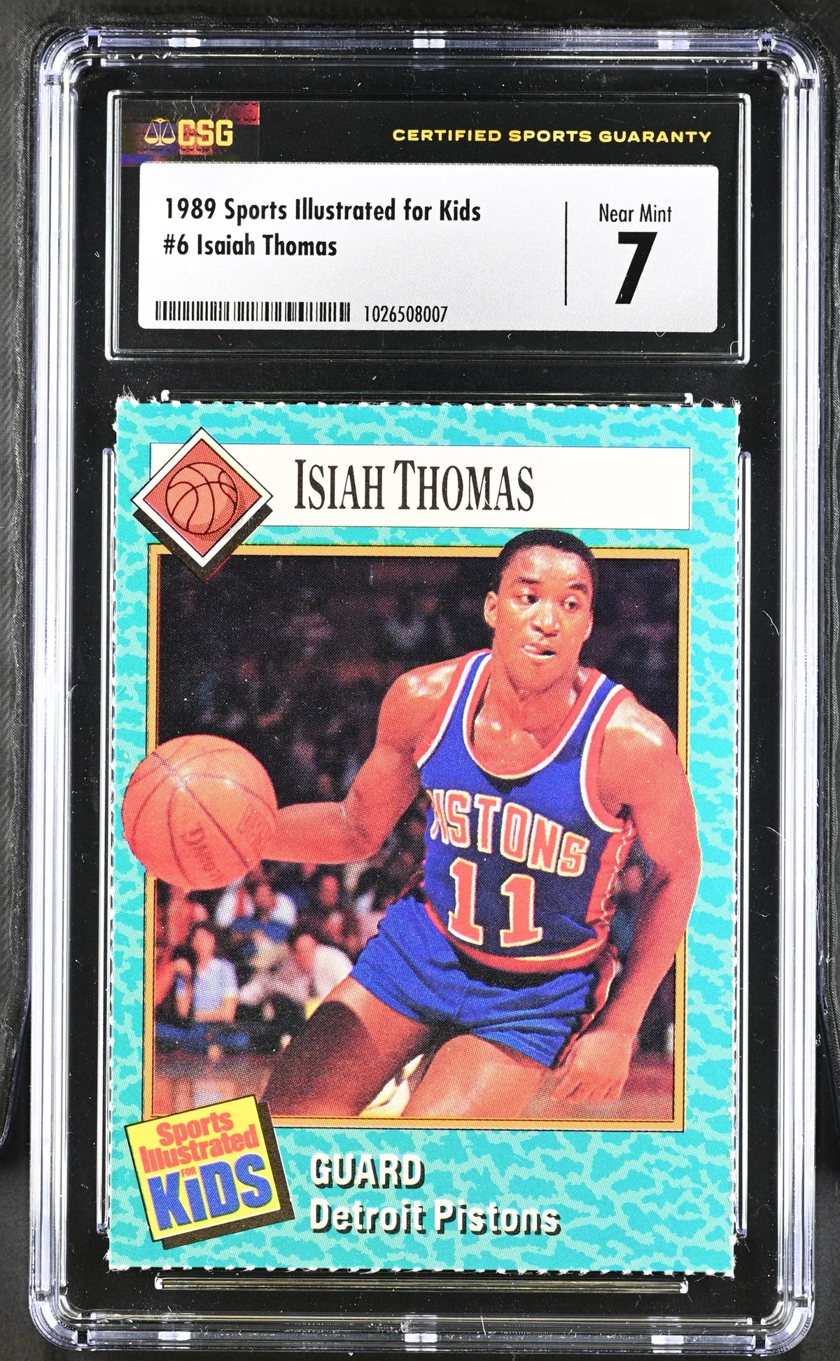 Isiah Thomas Detroit Pistons 1989 SI for Kids card CSG 7 NM - AutographsForSale.com