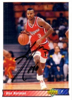Ken Norman autographed LA Clippers 1992-93 Upper Deck card - AutographsForSale.com