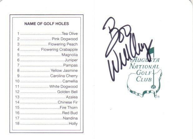Boo Weekley autographed Augusta National Masters scorecard - AutographsForSale.com