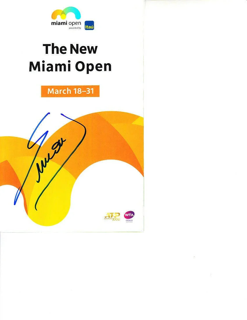 Simona Halep autographed 2019 Miami Open tennis tournament map and program - AutographsForSale.com