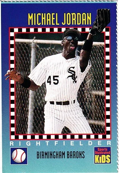 Michael Jordan Birmingham Barons 1994 Sports Illustrated for Kids card - AutographsForSale.com