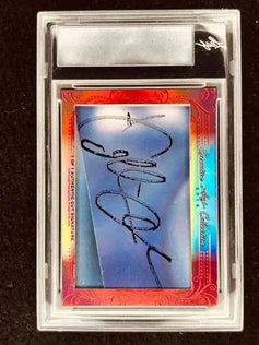 David Duchovny & Gillian Anderson 2016 Leaf Cut Signature certified signed card 1/1 JSA X-Files - AutographsForSale.com