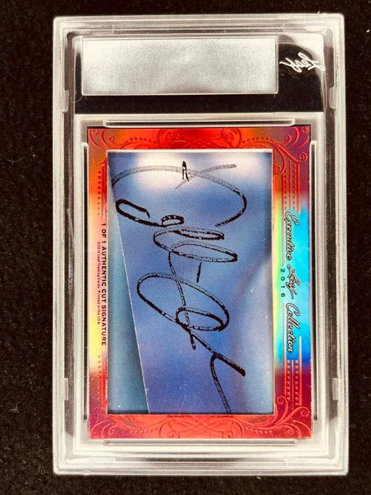 David Duchovny and Gillian Anderson 2016 Leaf Cut Signature certified autograph card 1/1 JSA X-Files - AutographsForSale.com